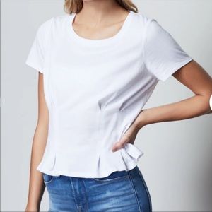 Good American white corset tee